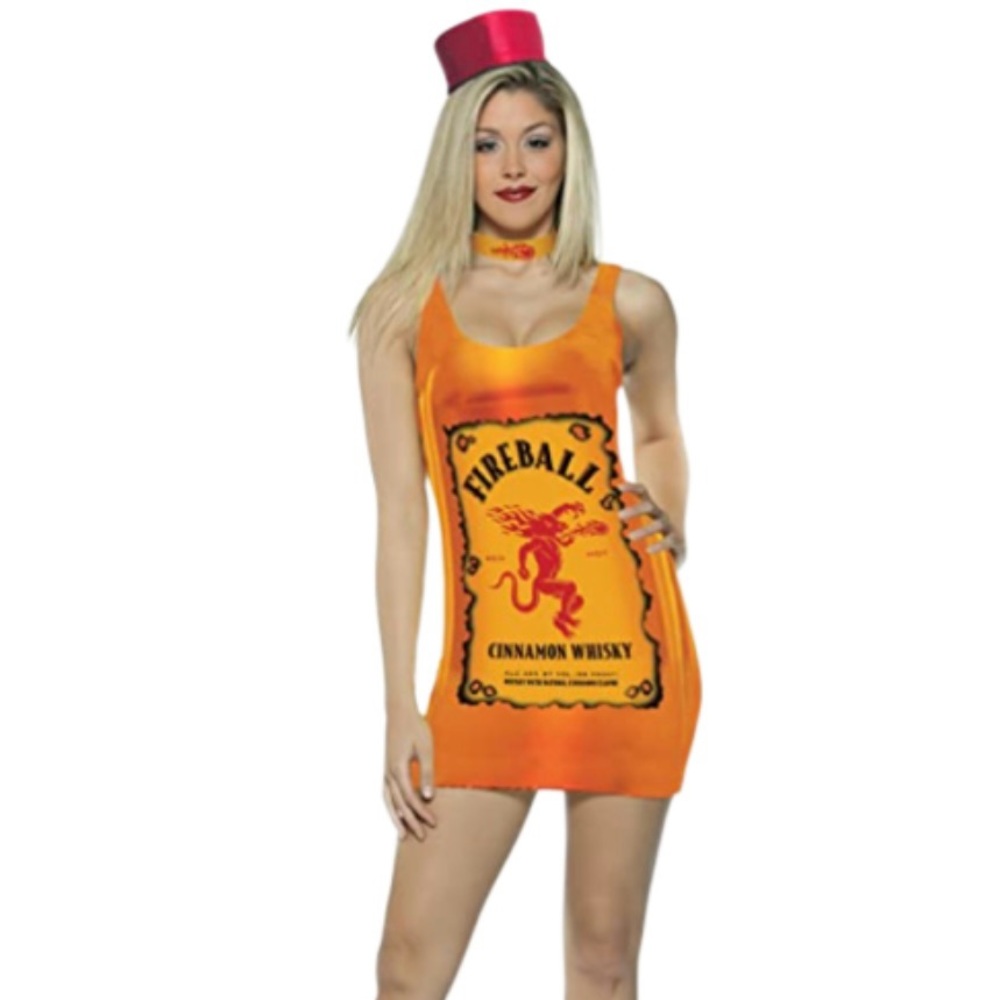 Women’s Fireball Costume Fits Sizes 4-10 - Brand New